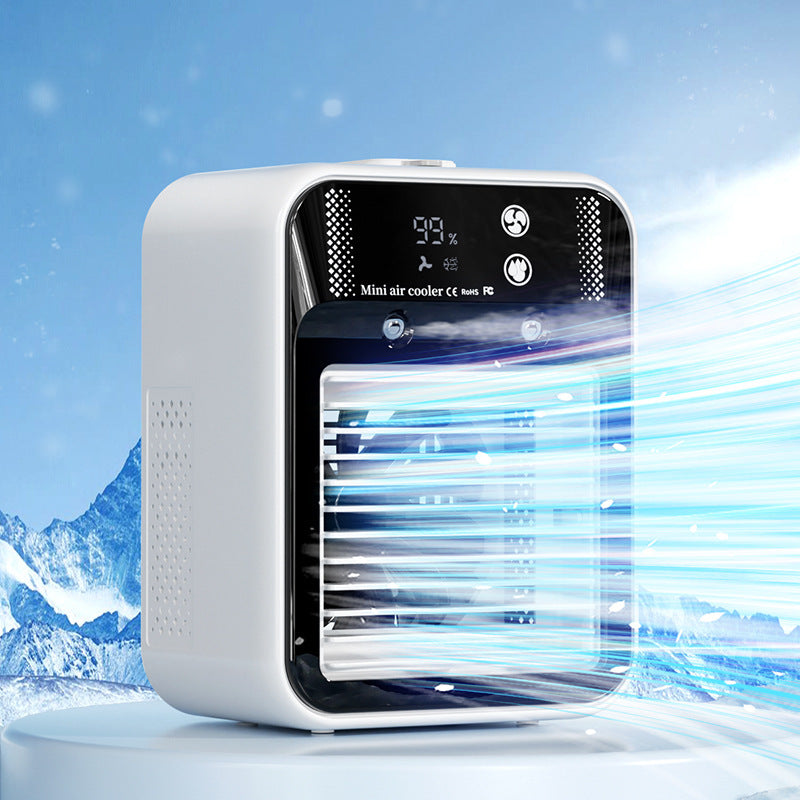 Shopi Vella portable air cooler for room with digital display and sleek white design