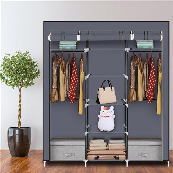Shopi Vella clothing and wardrobe storage with folded clothes and hanging garments space saving bedroom wardrobe solution