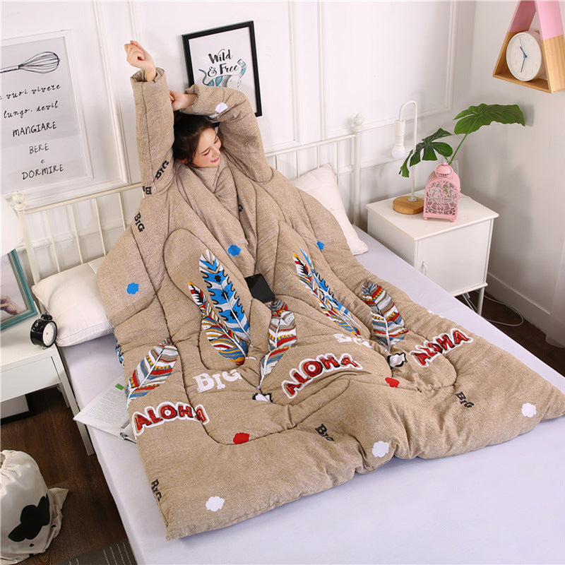 Shopi Vella Winter Quilt with Sleeves Cozy Design