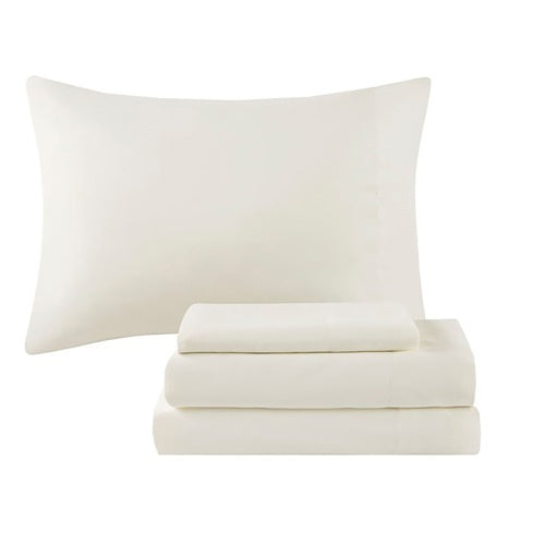Shopi Vella 12 piece blue comforter set cal king includes pillowcases and folded sheets in white