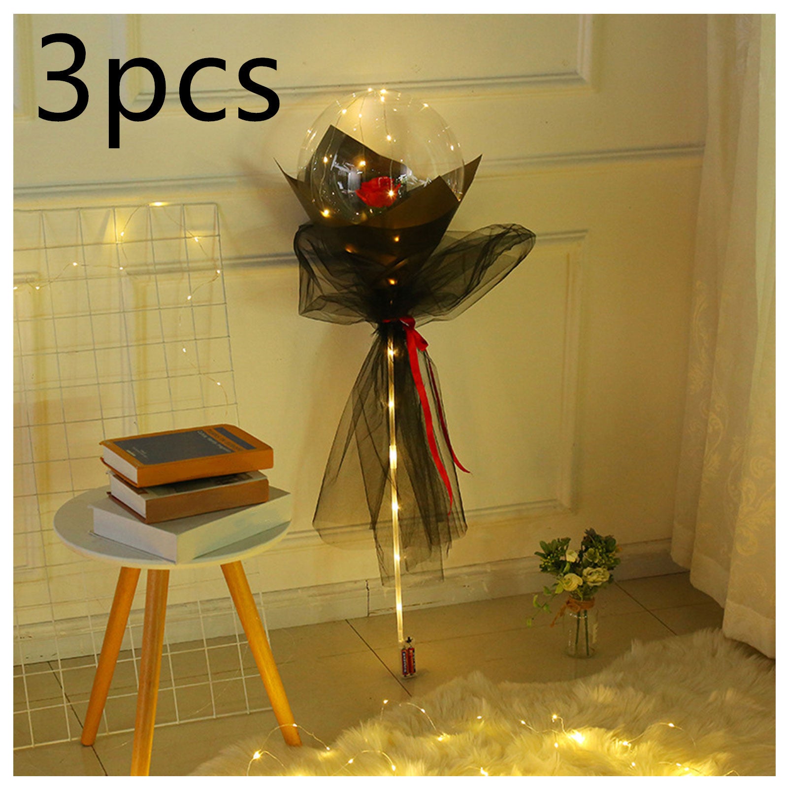 Shopi Vella LED Rose Balloon Bouquet with Lights