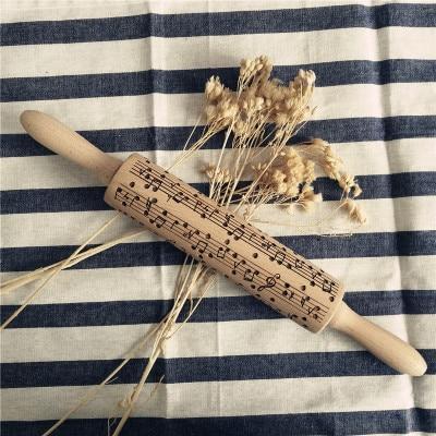 Shopi Vella Christmas Embossing Rolling Pin with Star Pattern