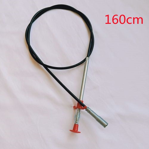 60cm hair cleaner for kitchen sink flexible clog remover tool with metal spring and handle