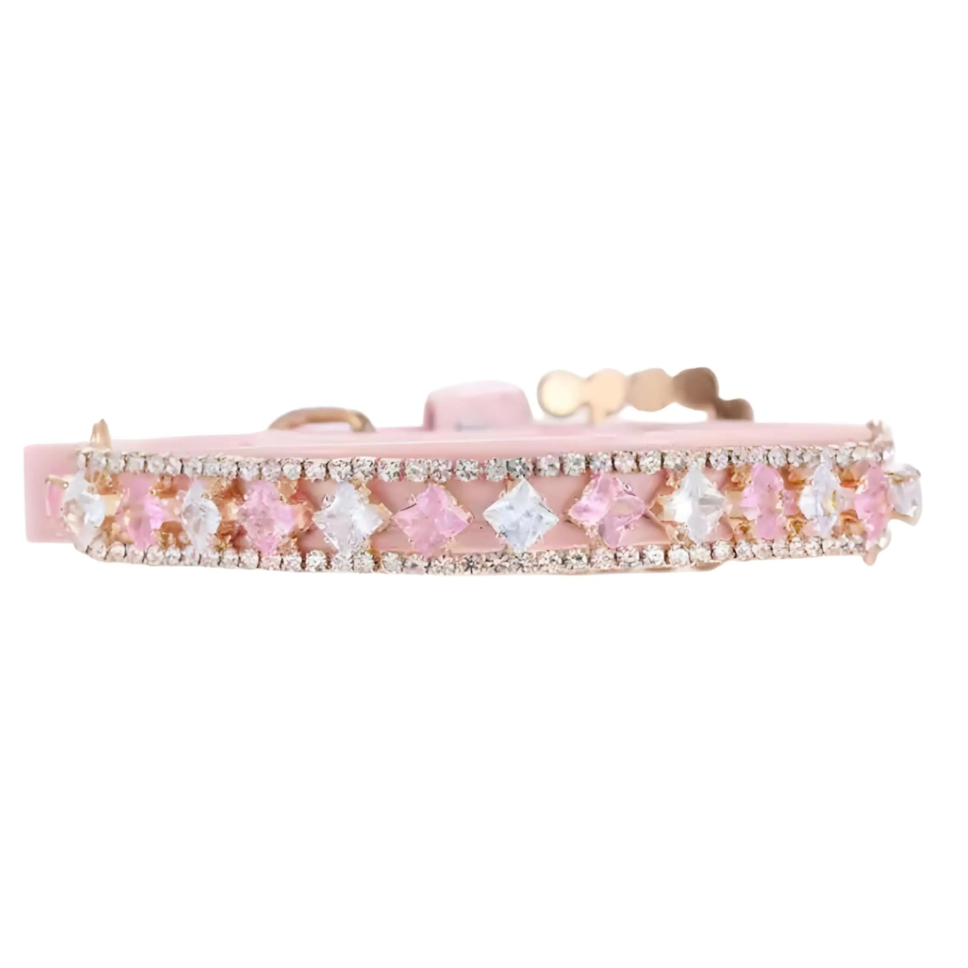 Pet Collar - Cute and Stylish Dog & Cat Collar for Small Dogs and Kittens Size S-XS Adjustable (Pink Crystal)