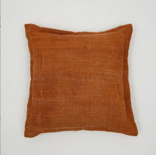 Shopi Vella 20x20 decorative pillow for sofa with textured burnt orange pillow case