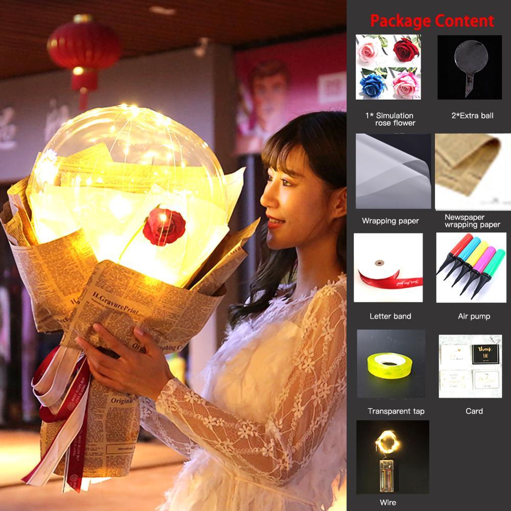 Shopi Vella LED Rose Balloon Bouquet with Lights