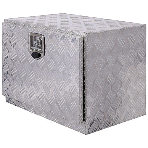 Shopi Vella 24 inch aluminum truck tool box with textured surface and latch lock
