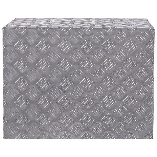 Shopi Vella 24 inch aluminum truck tool box with textured metal surface for secure storage