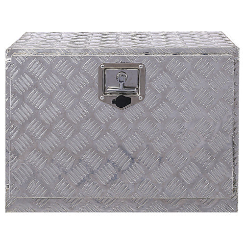 Shopi Vella 24 inch aluminum truck tool box with diamond plate texture and secure latch