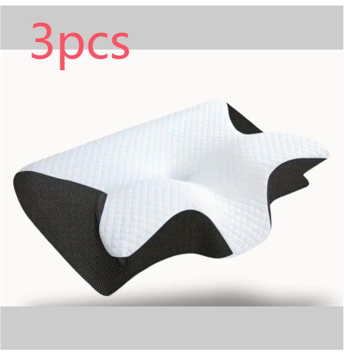 Shopi Vella pillow case for memory foam pillow for sleeping with white and black ergonomic design