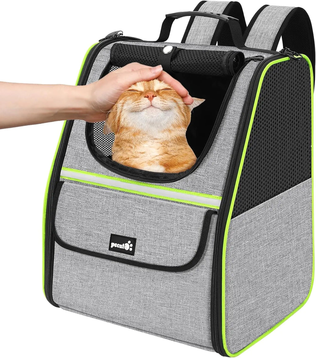 Pecute Cat Backpack Carrier Small Dog Backpack Carrier Pet Backpack Carrier for Cats Dogs Puppy Kitten Cat Carrier Bag Carrying for Travel Hiking Bike Riding Walking Outdoor