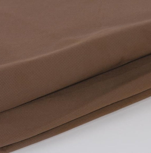 Close-up of brown 4 layer non woven wardrobe fabric showcasing texture and material quality
