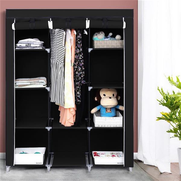 Shopi Vella 4 layer storage wardrobe with hanging space and shelves for clothes and toys