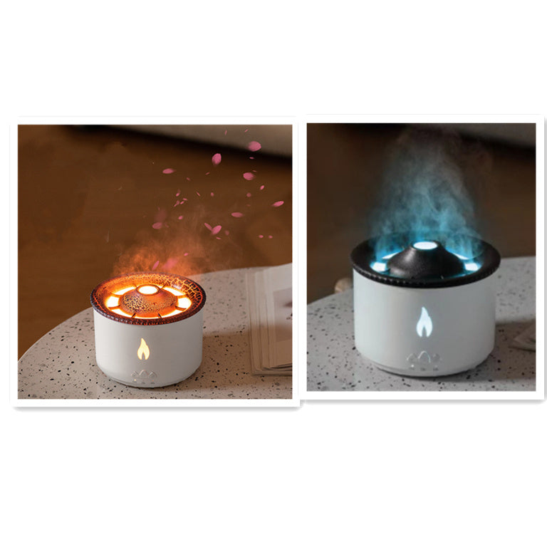 Shopi Vella color changing humidifier with night light emitting mist in warm and cool tones