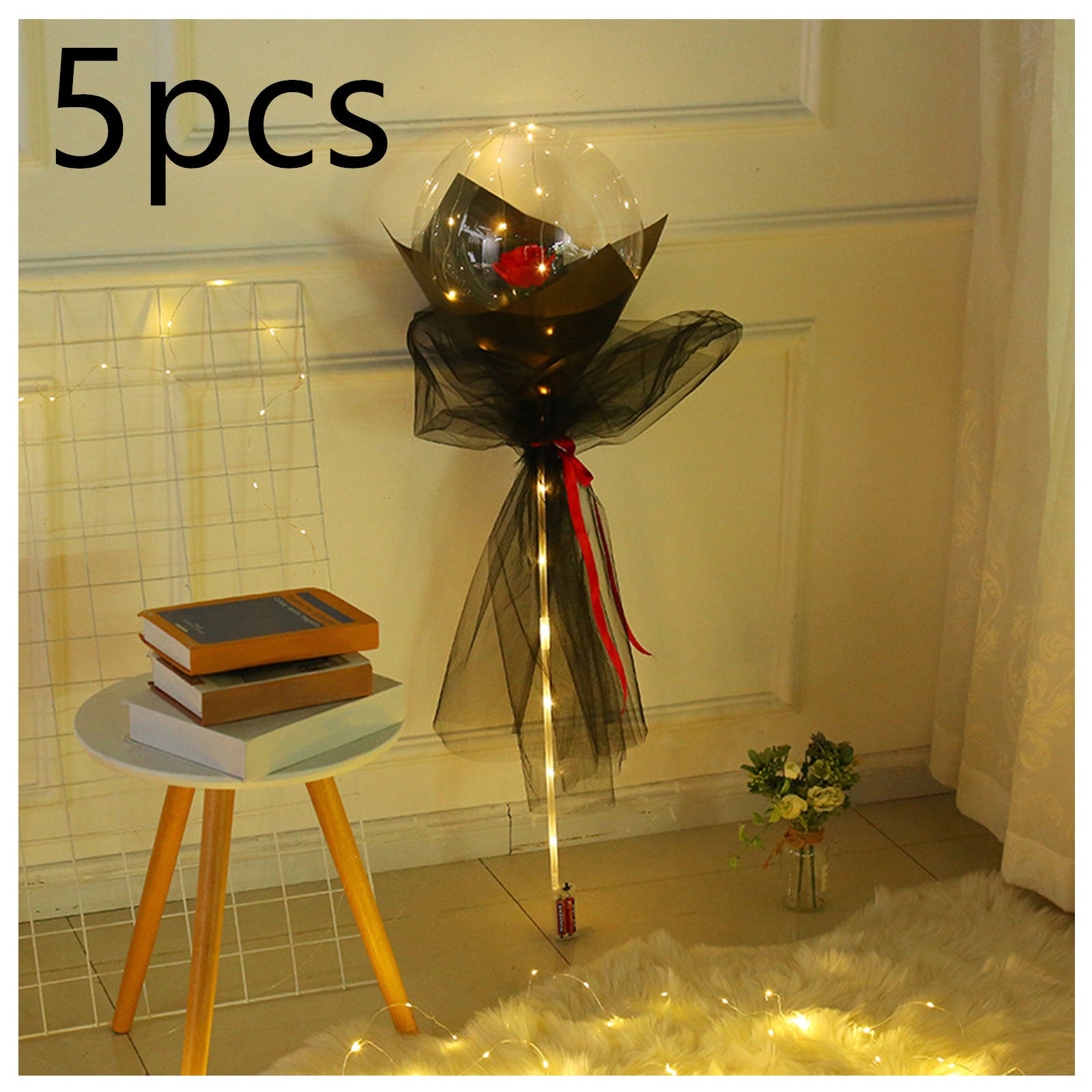 Shopi Vella LED Rose Balloon Bouquet with Lights