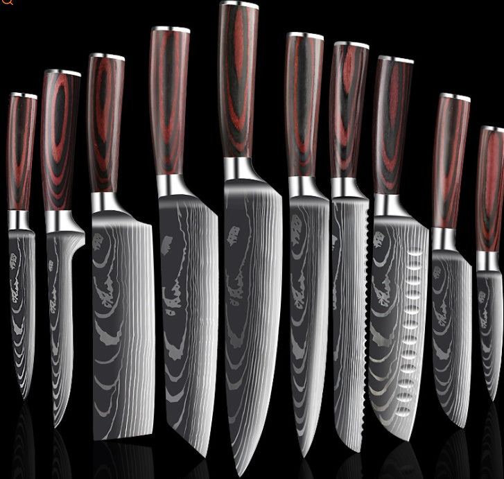 Shopi Vella Carpenter's Chef Knife 8 Piece Set - Damascus Steel