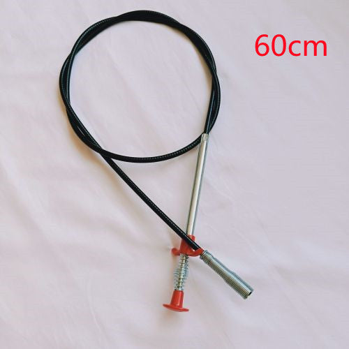 60cm hair cleaner for kitchen sink with flexible cable and metal handles for clog removal