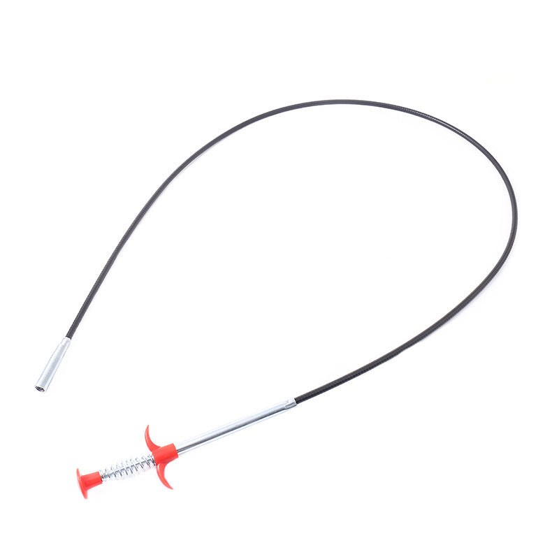 60cm hair cleaner for kitchen sink with flexible black cable and red handle from My Store