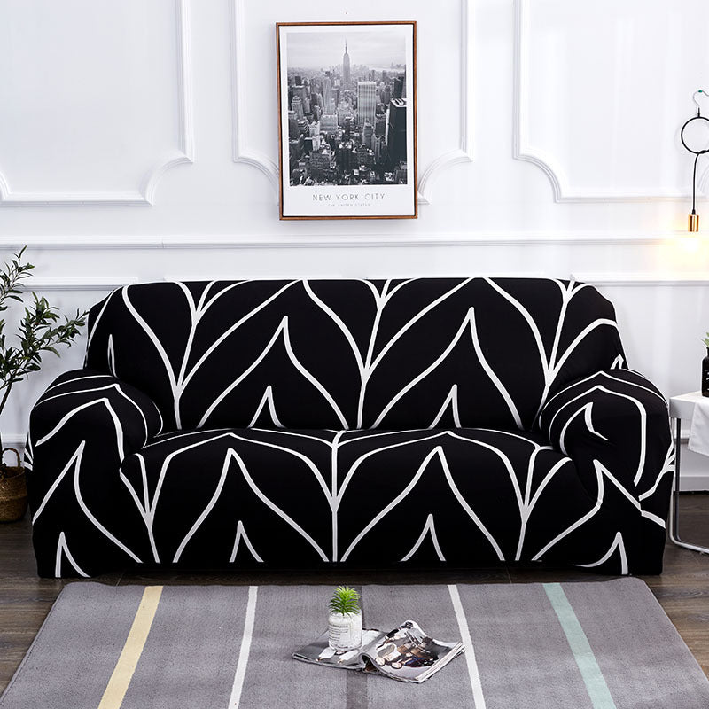 Shopi Vella Elastic Sofa Cover - Geometric Pattern Comforter
