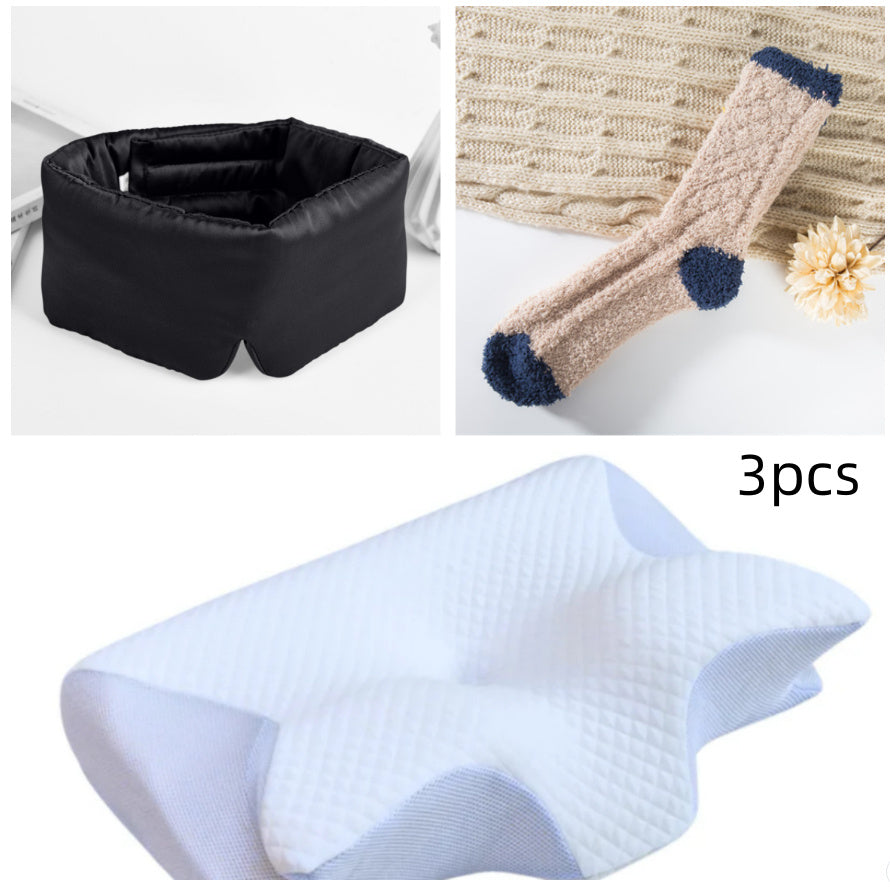 Shopi Vella pillow case set designed for memory foam pillow for sleeping with soft fabric and ergonomic shape