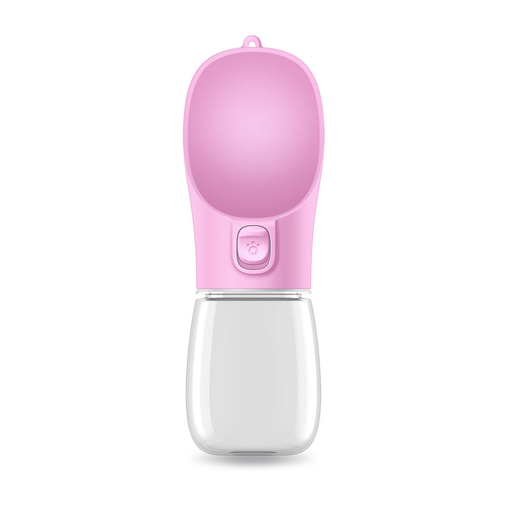 Shopi Vella 800ml high capacity dog water bottle in pink for easy pet hydration on the go