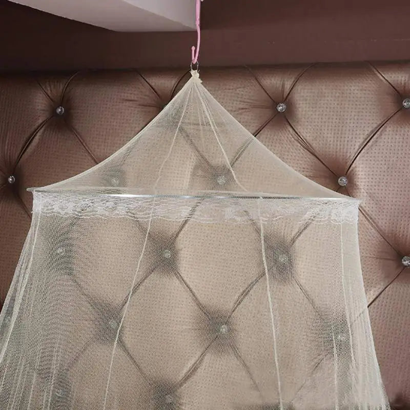 White Princess Mosquito Net with Dome Design