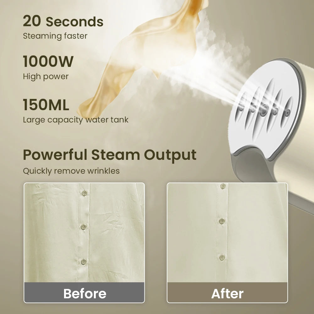 Sejoy Portable Garment Steamer – 150ml, 1000W Fast-Heat for Home & Travel