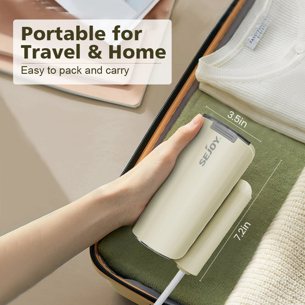 Sejoy Portable Garment Steamer – 150ml, 1000W Fast-Heat for Home & Travel