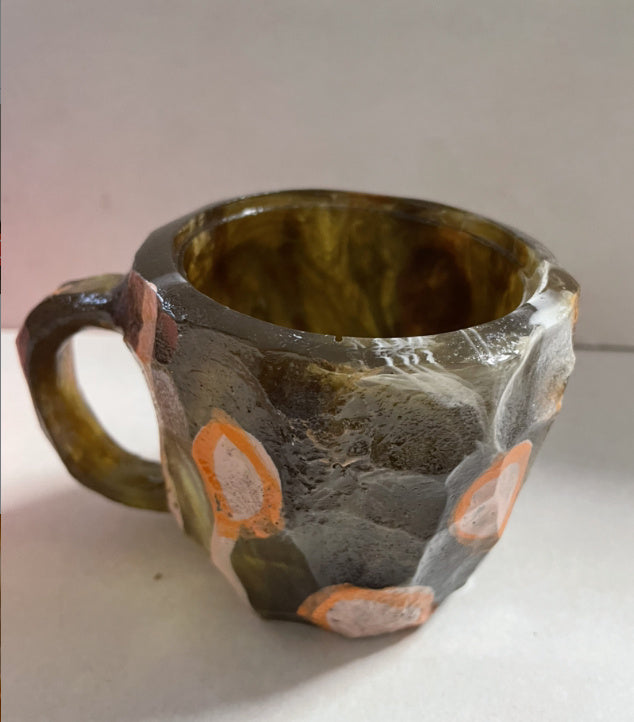 Shopi Vella Resin Crystal Coffee Mug - Unique Kitchen Storage