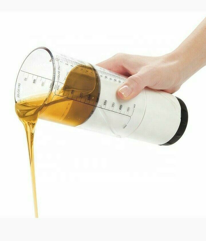 Shopi Vella adjustable rotating measuring cup pouring liquid with clear measurement markings