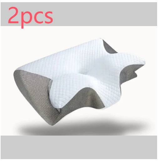 Shopi Vella pillow case for memory foam pillow for sleeping with white and gray breathable design