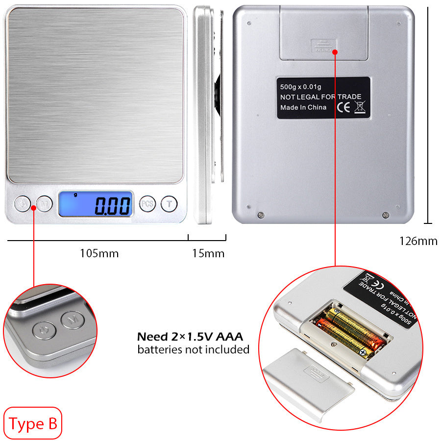 Shopi Vella 5kg kitchen measuring scale with stainless steel surface and digital display