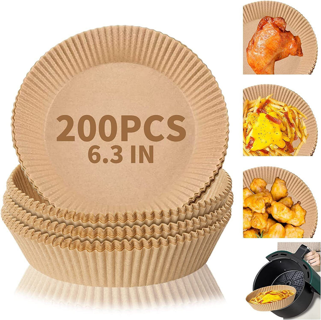 Shopi Vella air fryer disposable liners 200pcs 6.3 inch round greaseproof paper liners for cooking