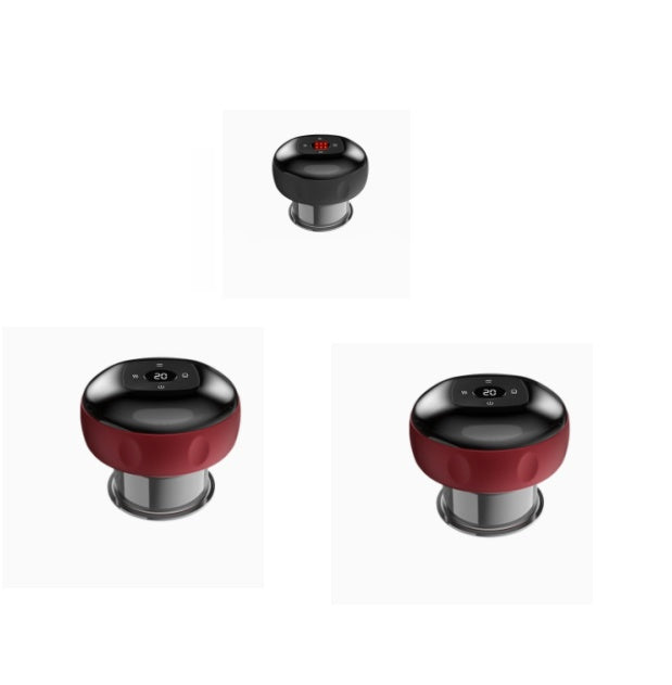 Shopi Vella anti-cellulite vacuum massager in black and red with digital display for home use