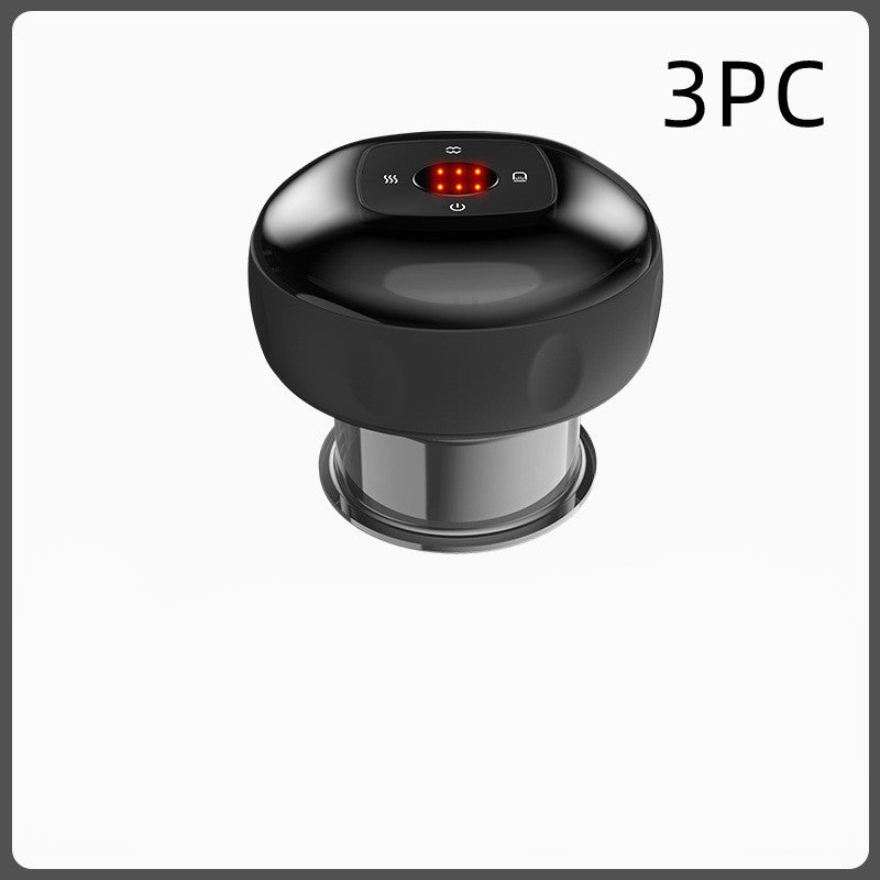Shopi Vella black anti-cellulite vacuum massager with digital control display and compact design