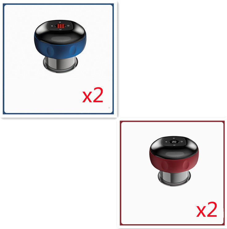 Shopi Vella anti-cellulite vacuum massager set with two blue and two red devices for home use