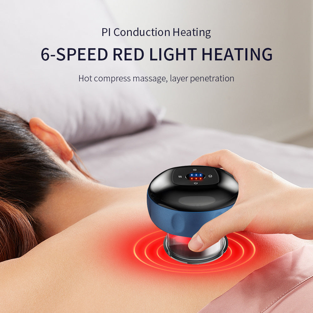 Shopi Vella anti-cellulite vacuum massager with 6-speed red light heating for deep tissue massage