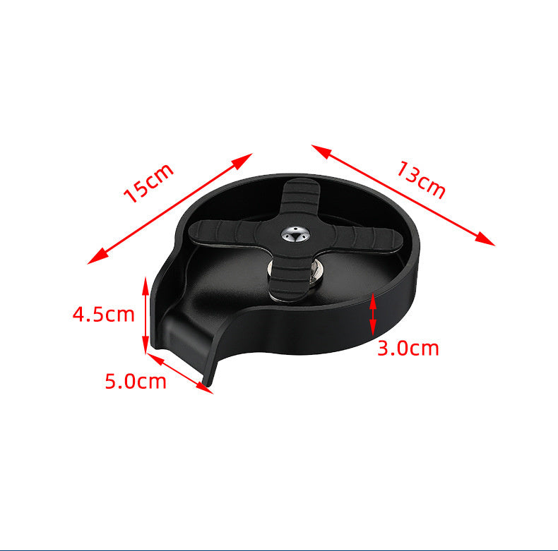 Shopi Vella black automatic cup washer for sink with compact design and dimensions shown