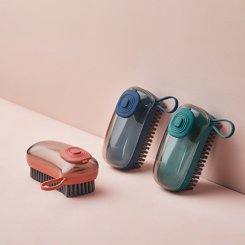 Shopi Vella automatic liquid cleaning brush set in blue green and red for kitchen storage and cleaning