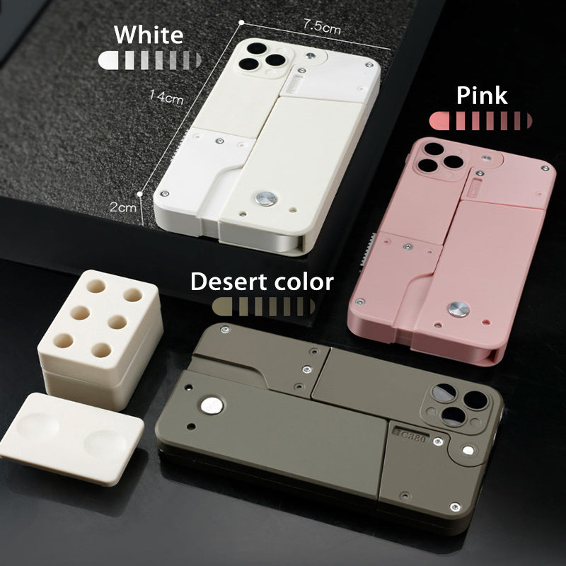 Shopi Vella home storage cases in white pink and desert color for automatic shell throwing toy pistol
