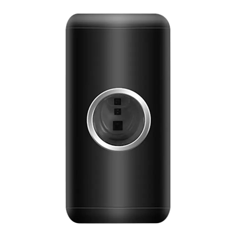 Sleek black automatic toothpaste dispenser with circular front sensor for easy toothpaste dispensing