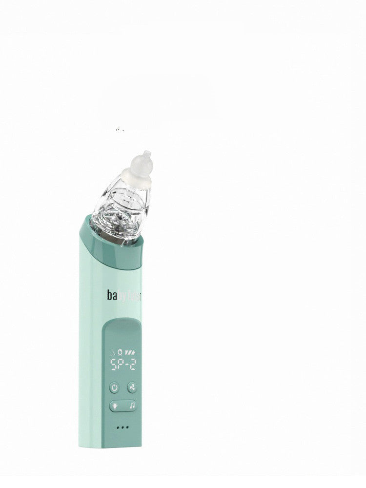 Shopi Vella electric nasal aspirator for babies in mint green with digital display and control buttons