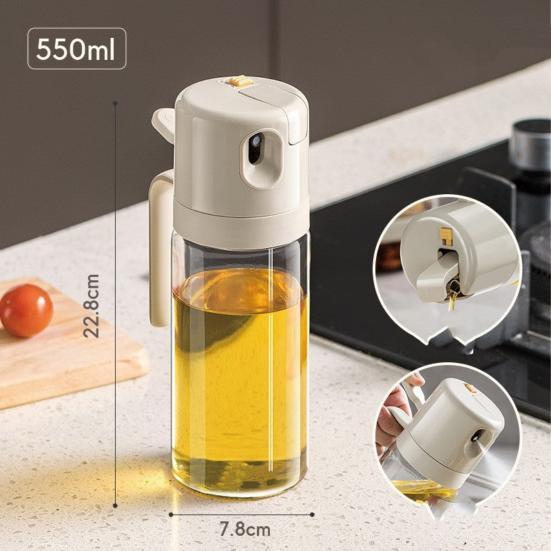 Shopi Vella BBQ cooking oil dispenser with 550ml capacity and drip-free pouring for kitchen storage