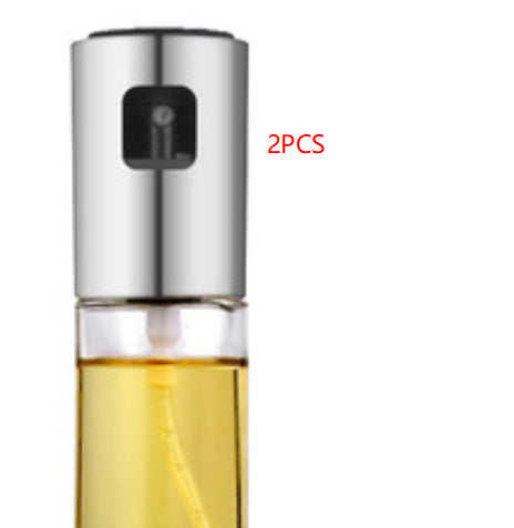 Shopi Vella kitchen storage BBQ oil spray bottle with stainless steel spray top and clear glass container