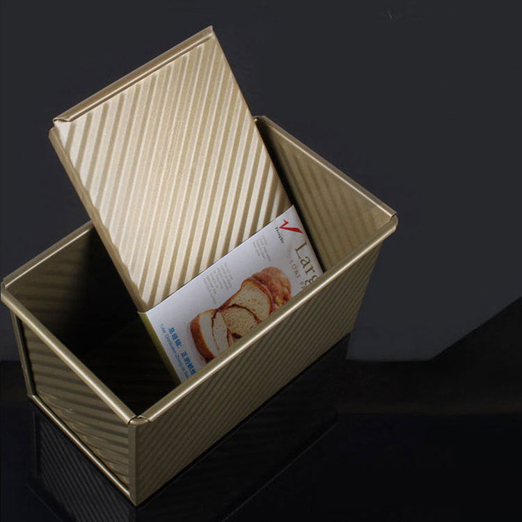 Shopi Vella best bread mold for artisan baking gold metal loaf pan with removable lid