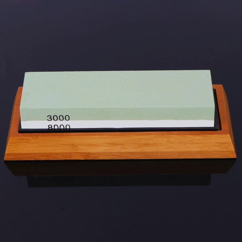 Shopi Vella dual grit sharpening stone 3000 and 8000 on wooden base best sharpening stone for home use