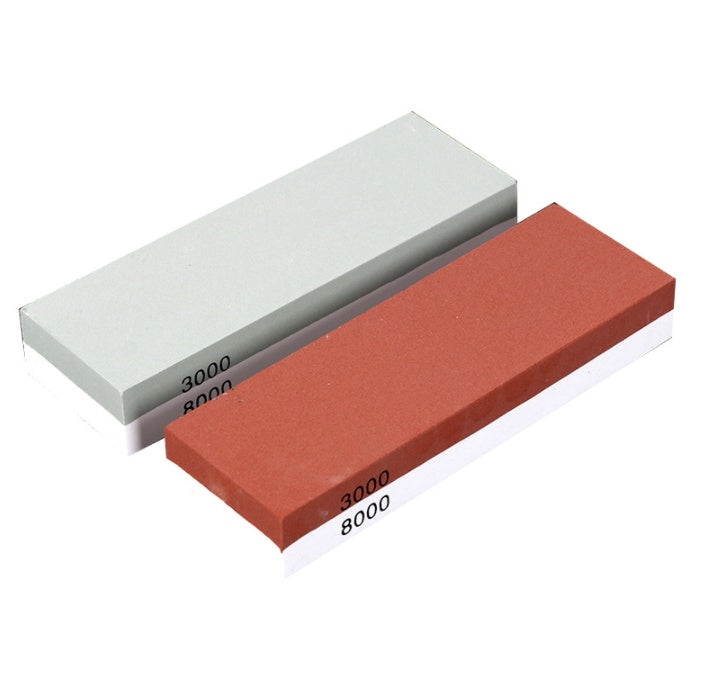 Shopi Vella dual grit sharpening stones in gray and red, the best sharpening stone for home use