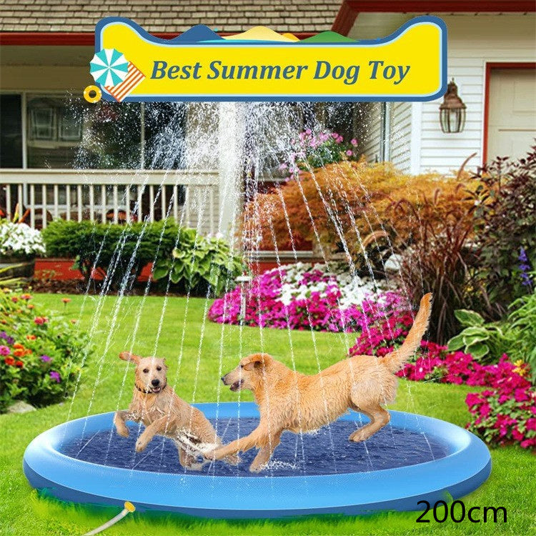 Shopi Vella non-slip splash pad for kids also perfect for dogs playing in garden water sprinkler