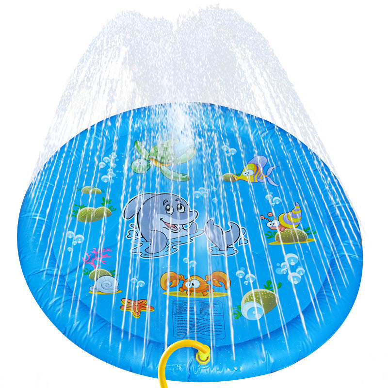 Shopi Vella non-slip splash pad for kids with ocean animal designs and water spray jets