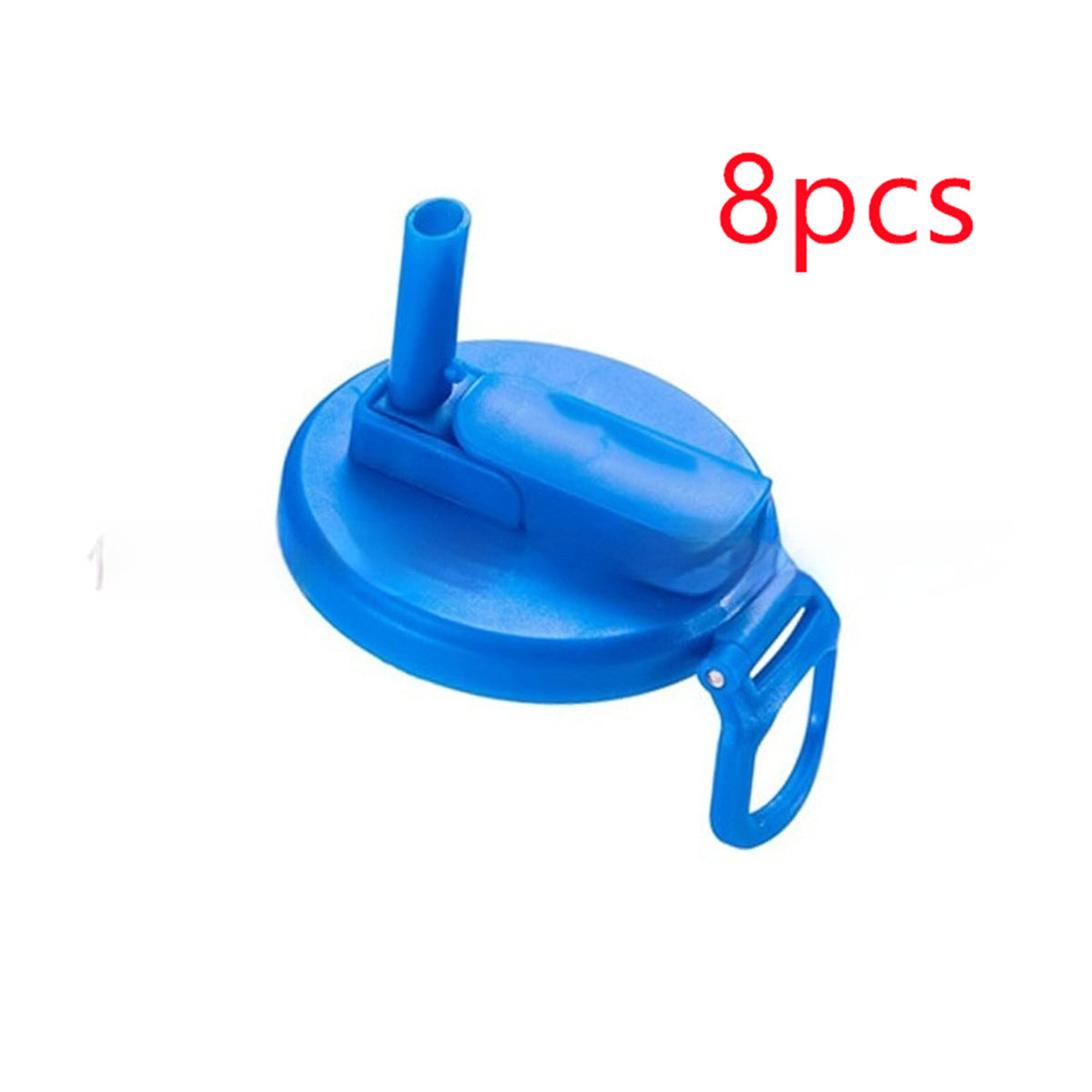 Blue reusable soda can lid with straw for kitchen storage by Shopi Vella pack of 8 pieces